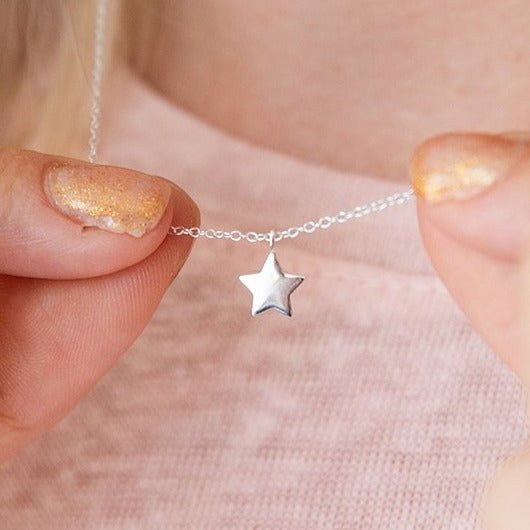 Silver on sale star neclace