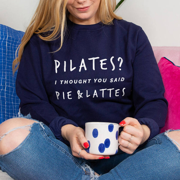 Pilates? Pie And Lattes' Gym Tote Bag - Ellie Ellie