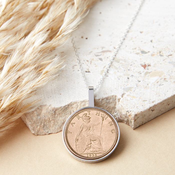 100th Birthday 1925 Farthing Coin Necklace