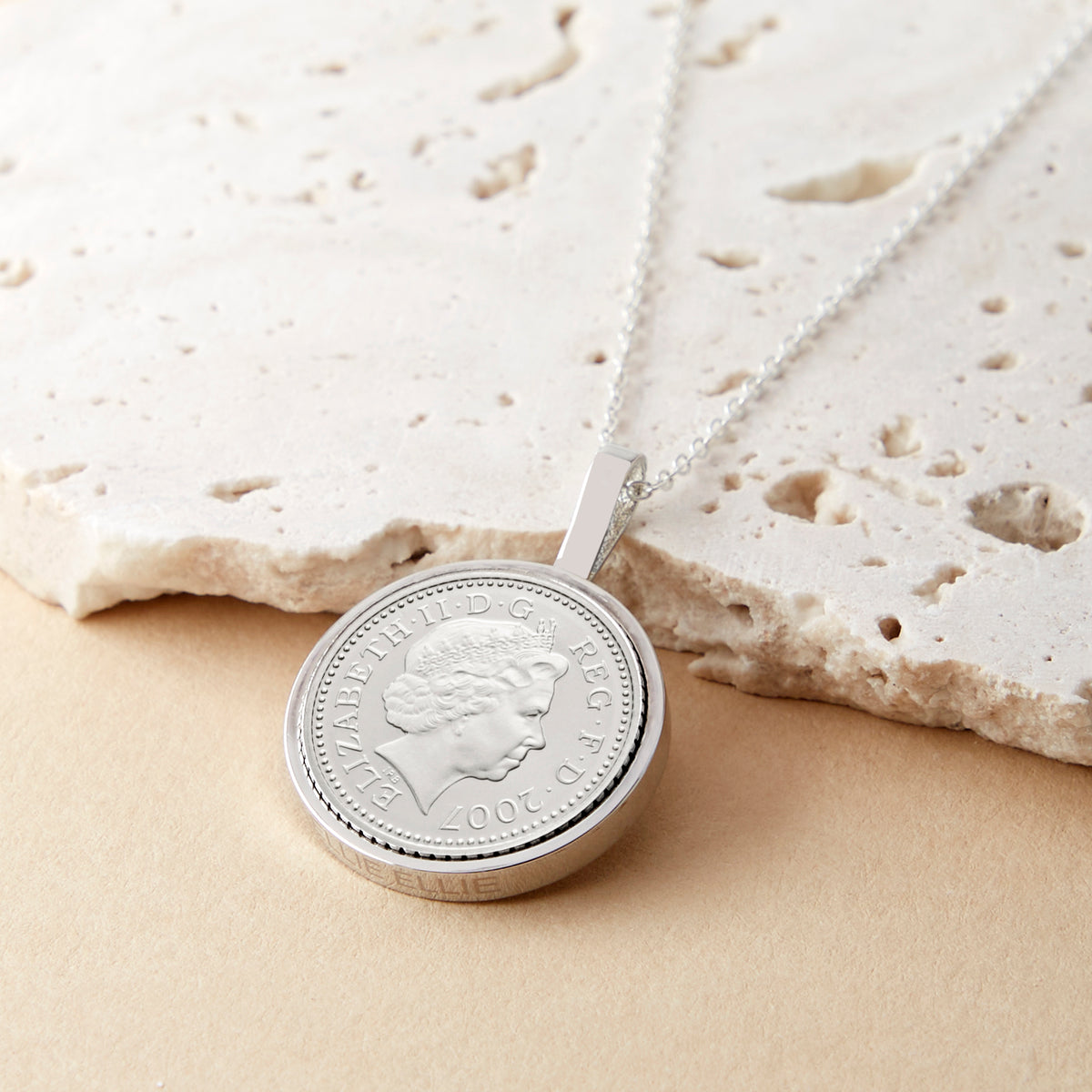 18th Birthday 2007 Five Pence 5p Coin Necklace Pendant