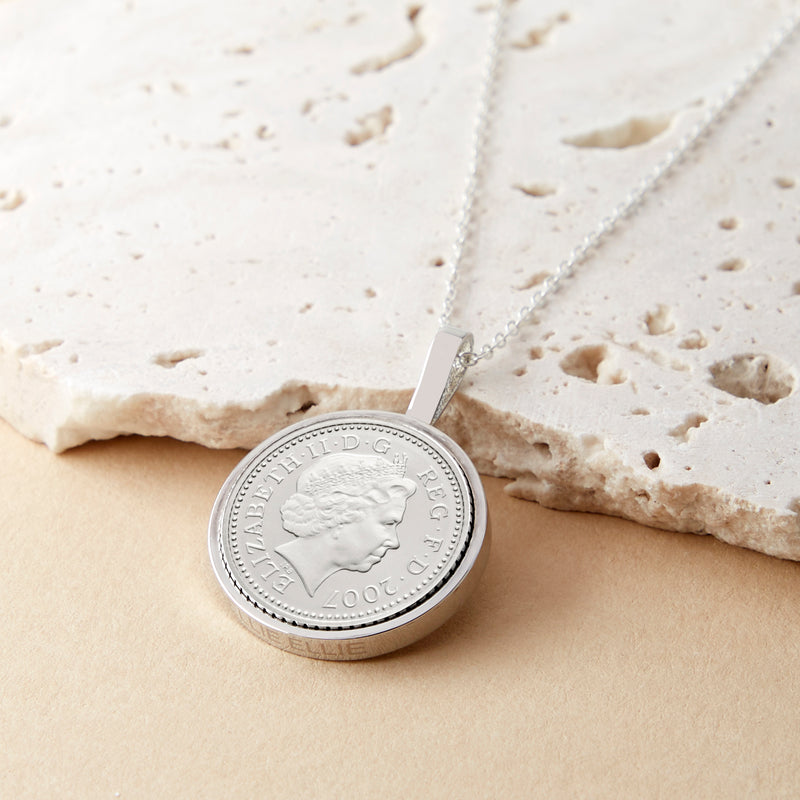 18th Birthday 2007 Five Pence 5p Coin Necklace Pendant