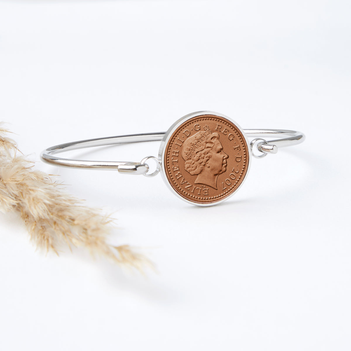 18th Birthday 2007 Penny Coin Bangle Bracelet