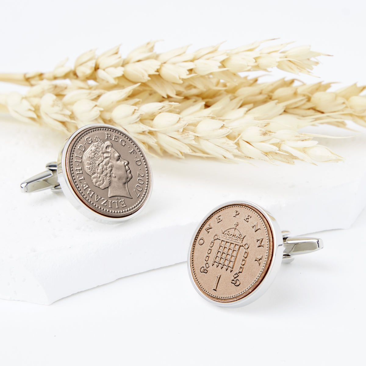 18th Birthday 2007 Penny Coin Cufflinks