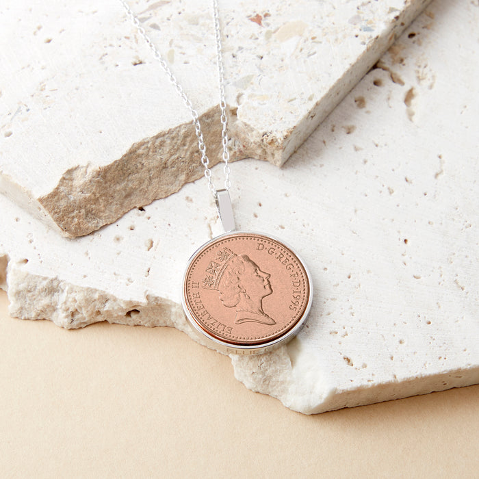 30th Birthday 1995 Penny Coin Pendant Necklace