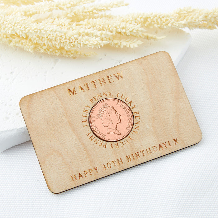 40th Birthday 1985 Penny Personalised Wallet Card