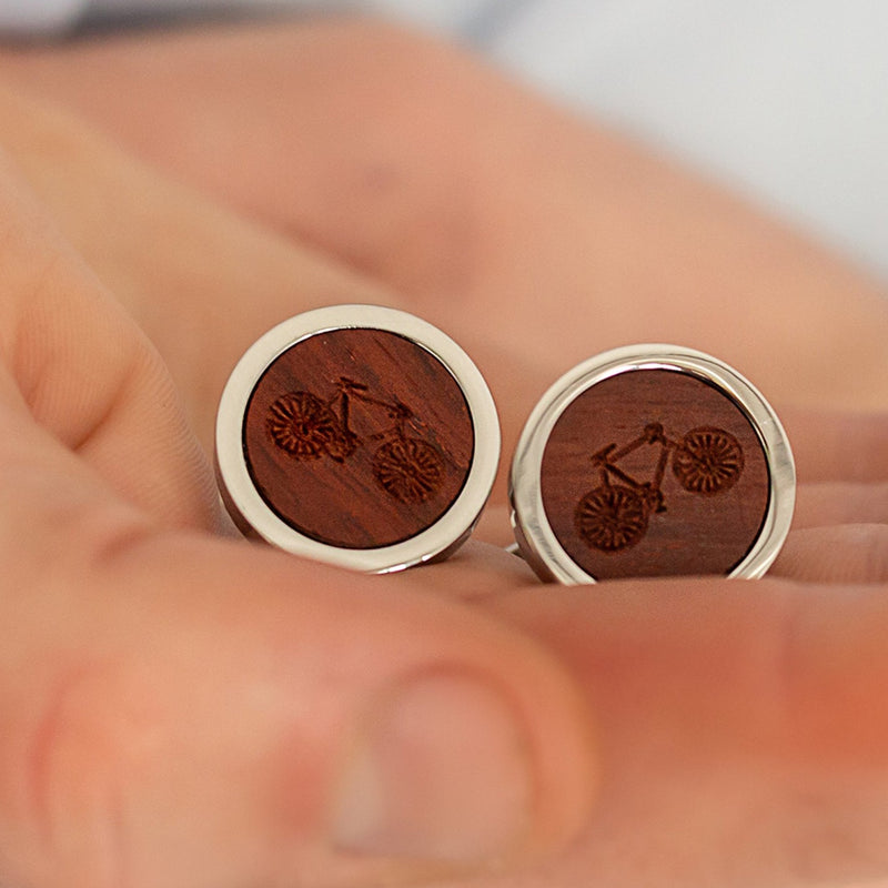 Bike Wooden Cufflinks