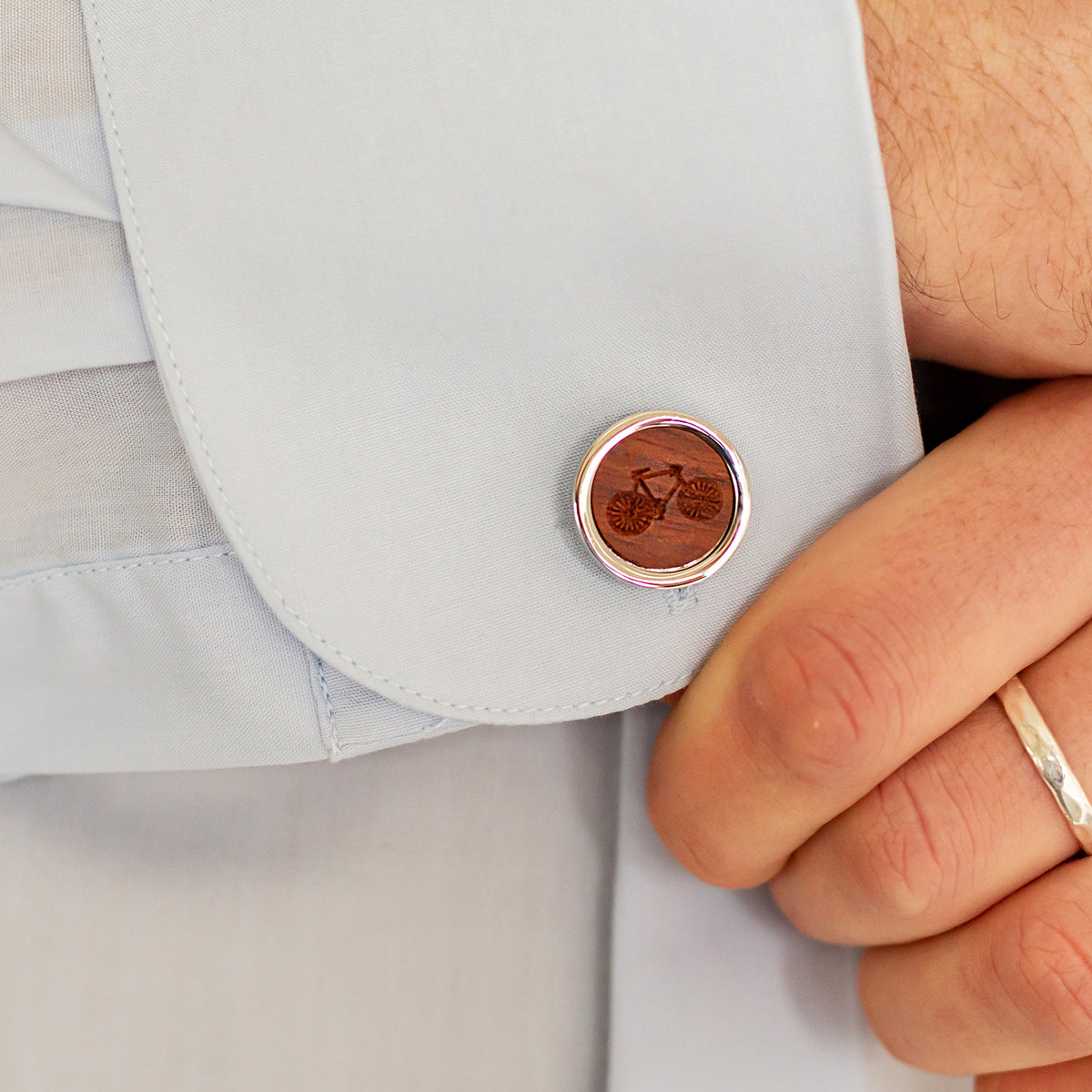 Bike Wooden Cufflinks