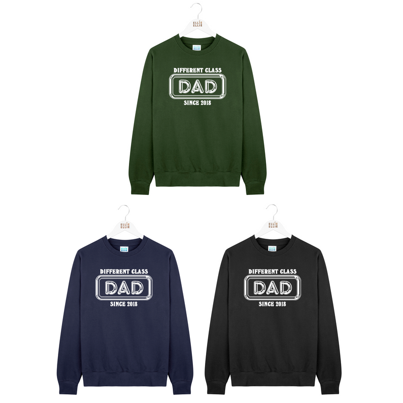 Personalised Year 'Different Class Dad' Sweatshirt