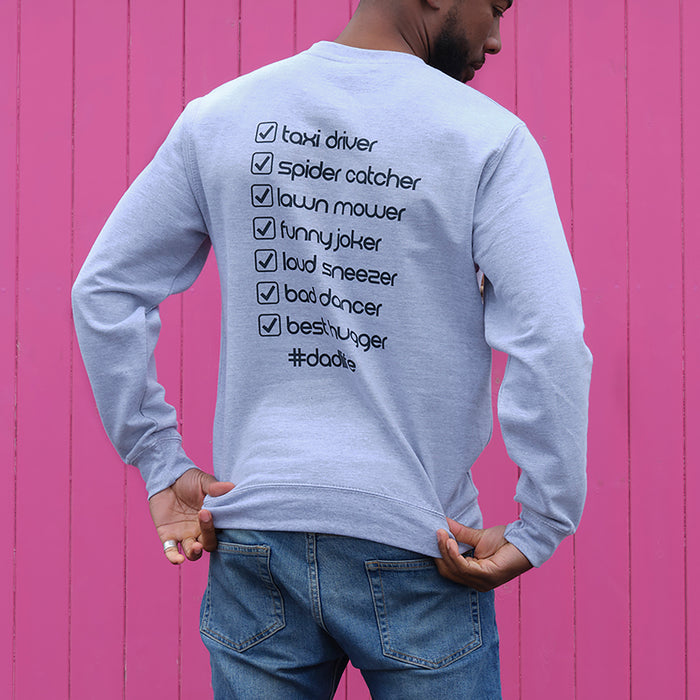 Personalised Year 'Dadlife' Back Print Men Sweatshirt