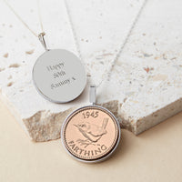 80th Birthday 1945 Farthing Coin Necklace