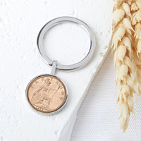 Farthing 90th 1935 Birthday Coin Keyring