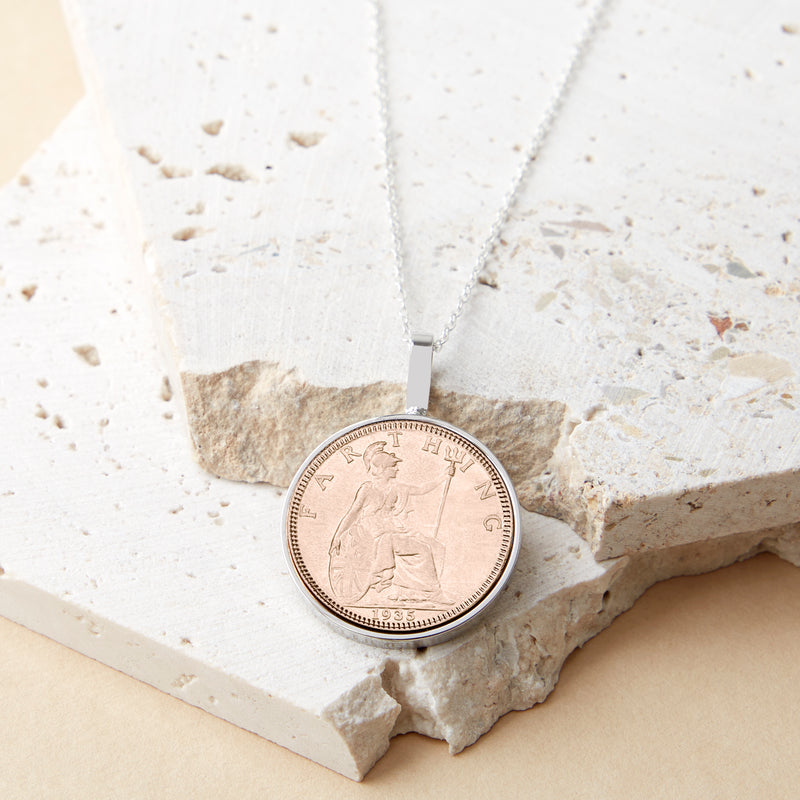 90th Birthday 1935 Farthing Coin Necklace