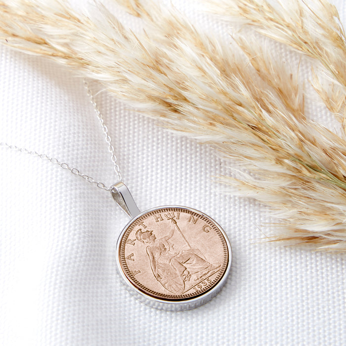 90th Birthday 1935 Farthing Coin Necklace