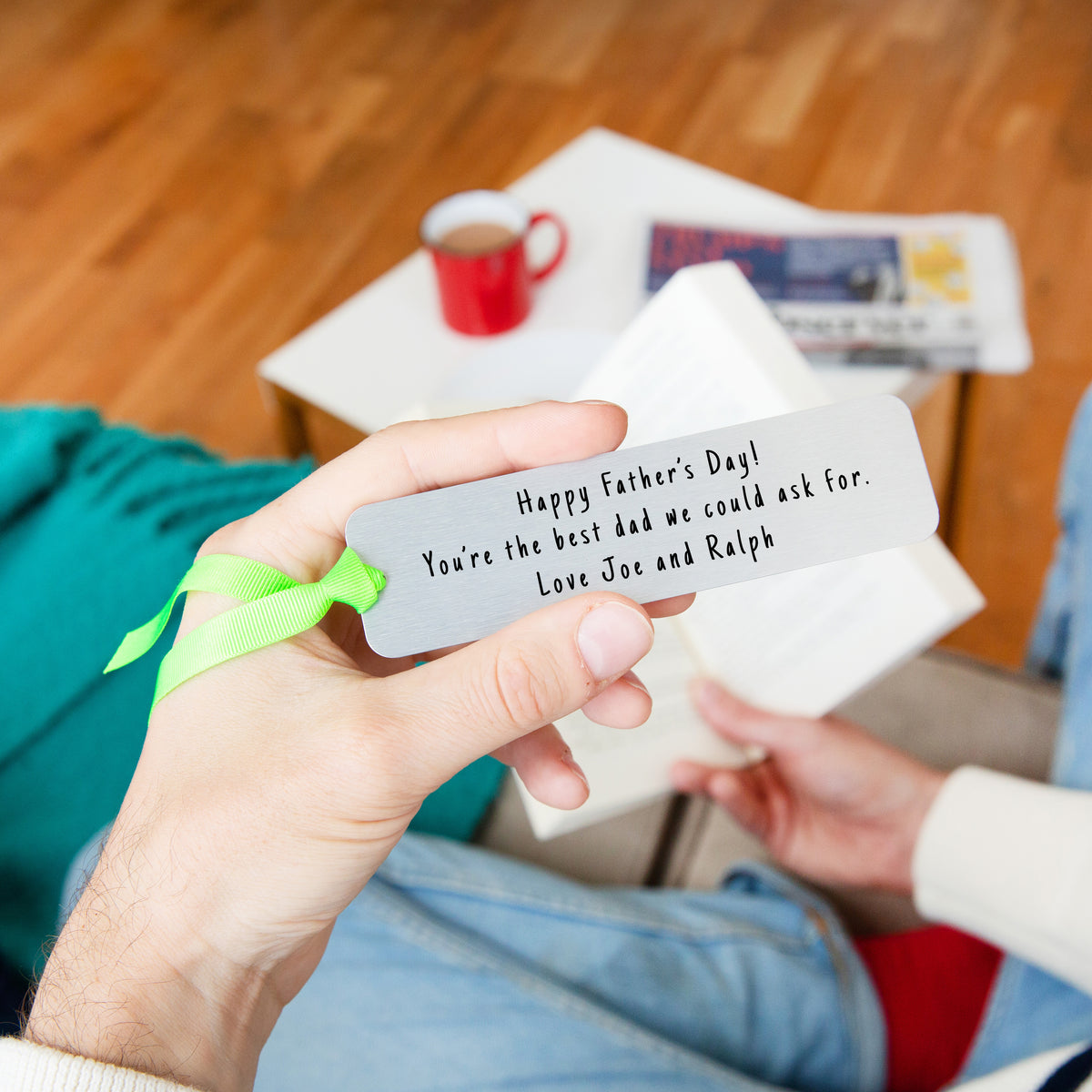 Grandad 'Outnumbered by grandchildren' Bookmark Silver