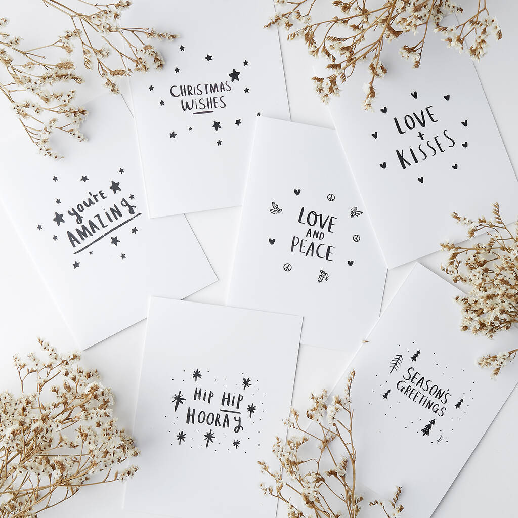 Reusable Gratitude White Christmas Place Setting