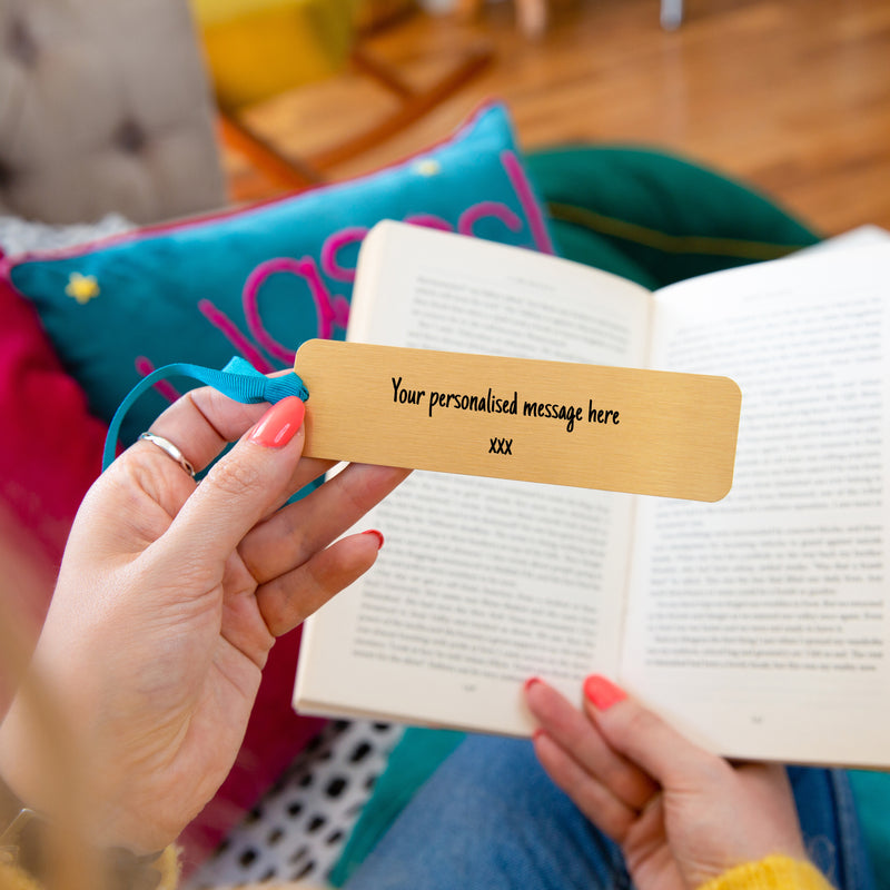 Grandma 'Outnumbered By Grandchildren' Gold bookmark