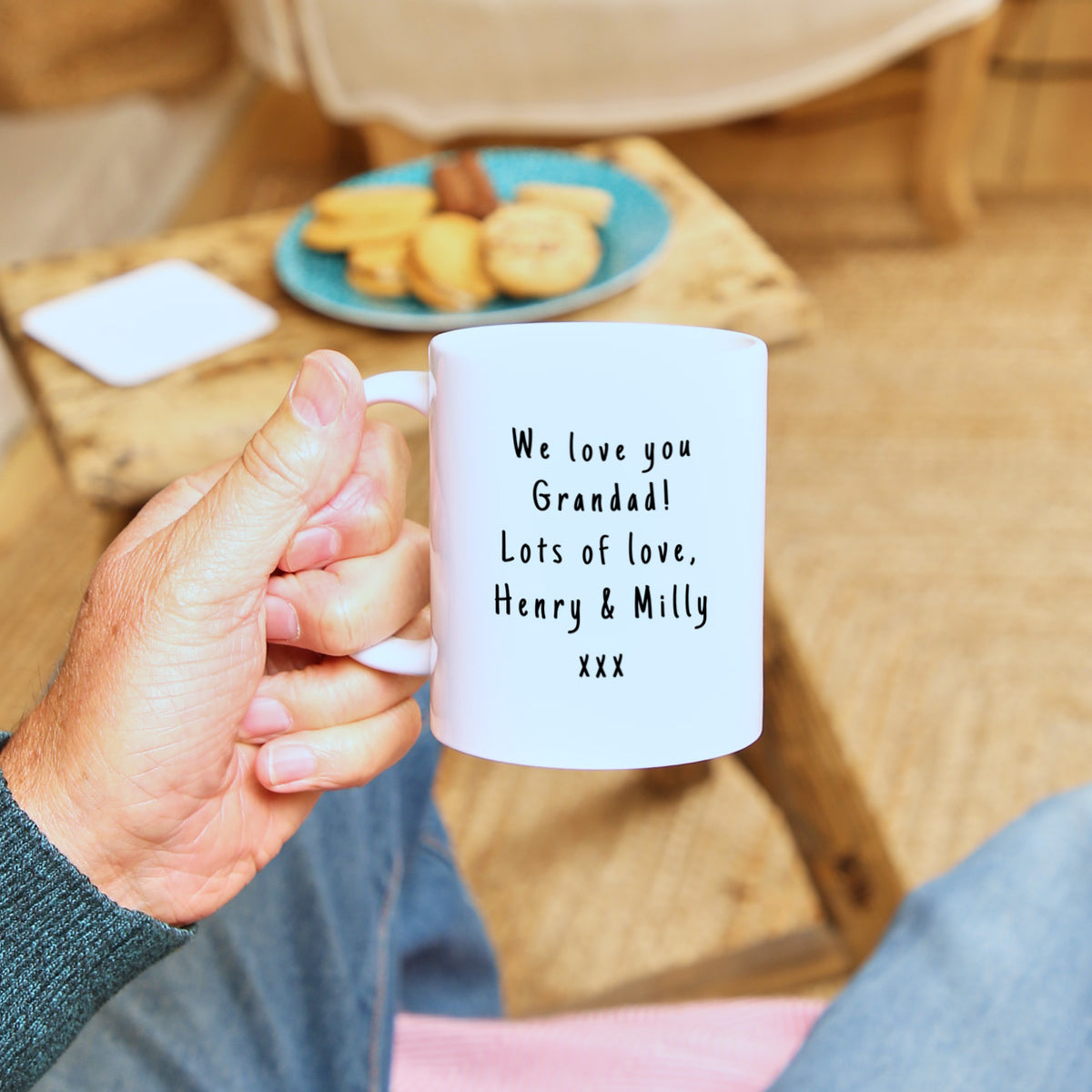 Great Dads Get Promoted To Grandad' Mug