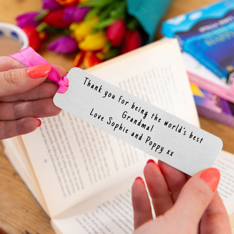 Grandad 'Outnumbered by grandchildren' Bookmark Silver