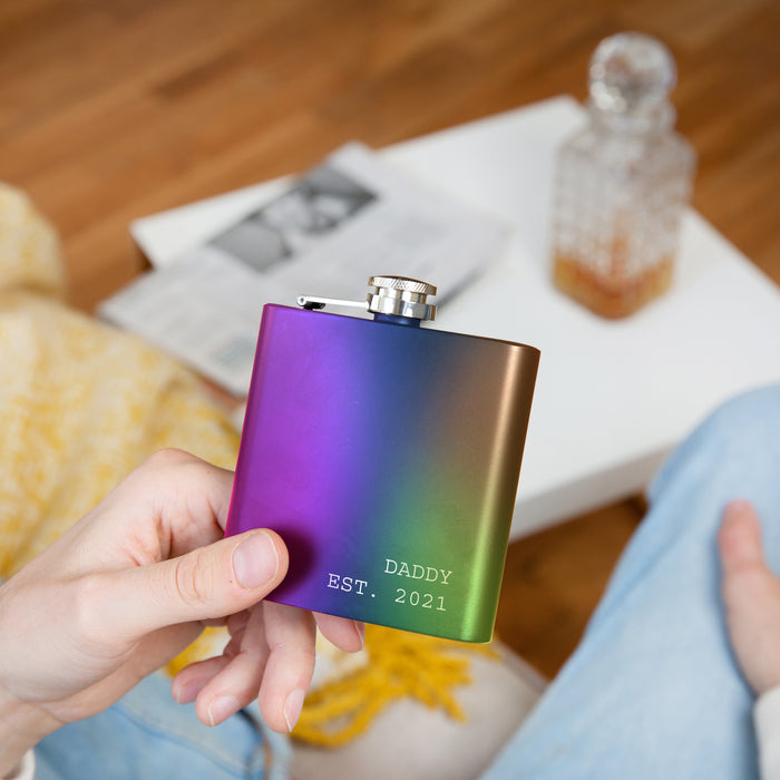 Personalised Dad Established Hip Flask