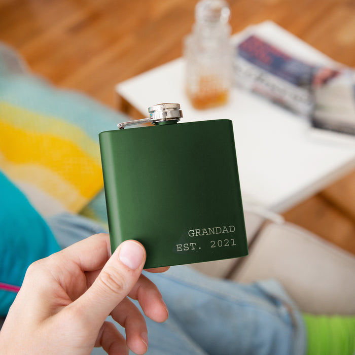 Personalised Grandad Established Hip Flask