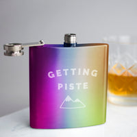 'Getting Piste' Engraved Hip Flask