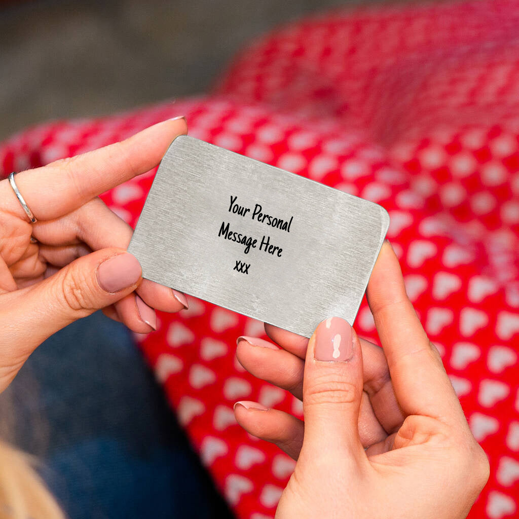 Personalised Handwritten Message Wallet Keepsake Card