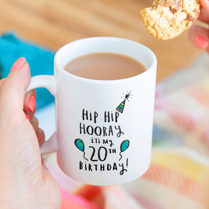 Hip Hip Hooray It's My 20th Birthday' Mug