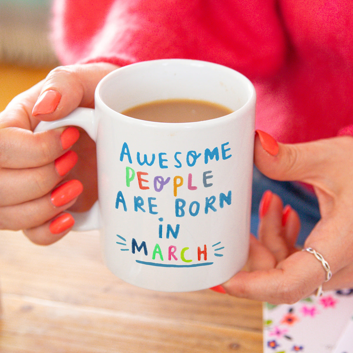 Awesome People Are Born In March' Birthday Mug