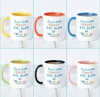 Awesome People Are Born In March' Birthday Mug