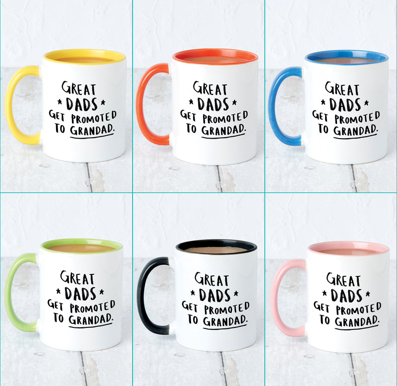 Great Dads Get Promoted To Grandad' Mug