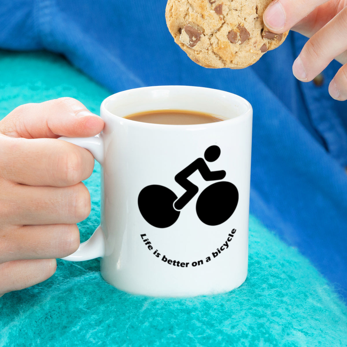 Personalised Life Is Better On A Bicycle Mug