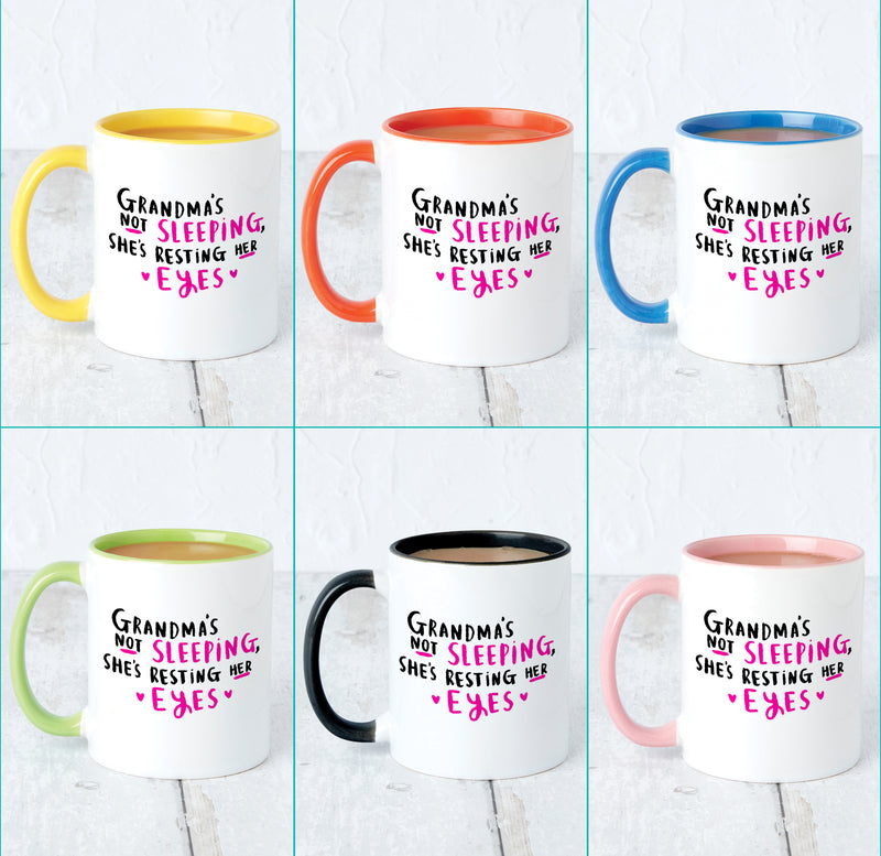 Grandma's Not Sleeping she's resting Her Eyes' Mug