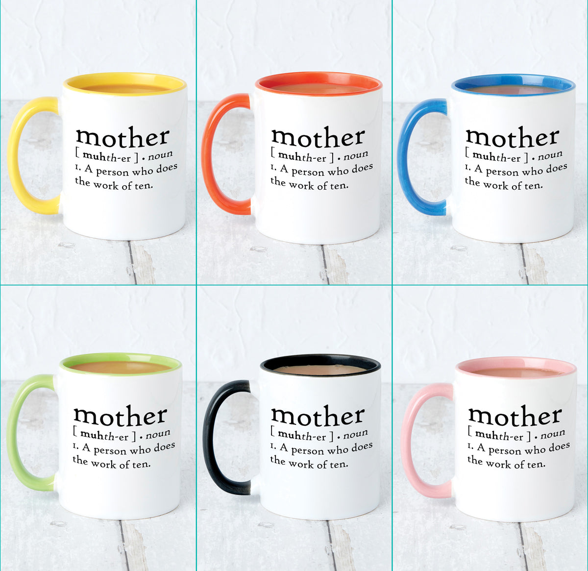 Mother: A Person Who Does The Work Of Ten Mug