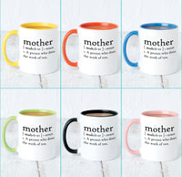 Mother: A Person Who Does The Work Of Ten Mug