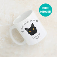 Personalised 'World's Best Cat Dad' Cat Breed Mug