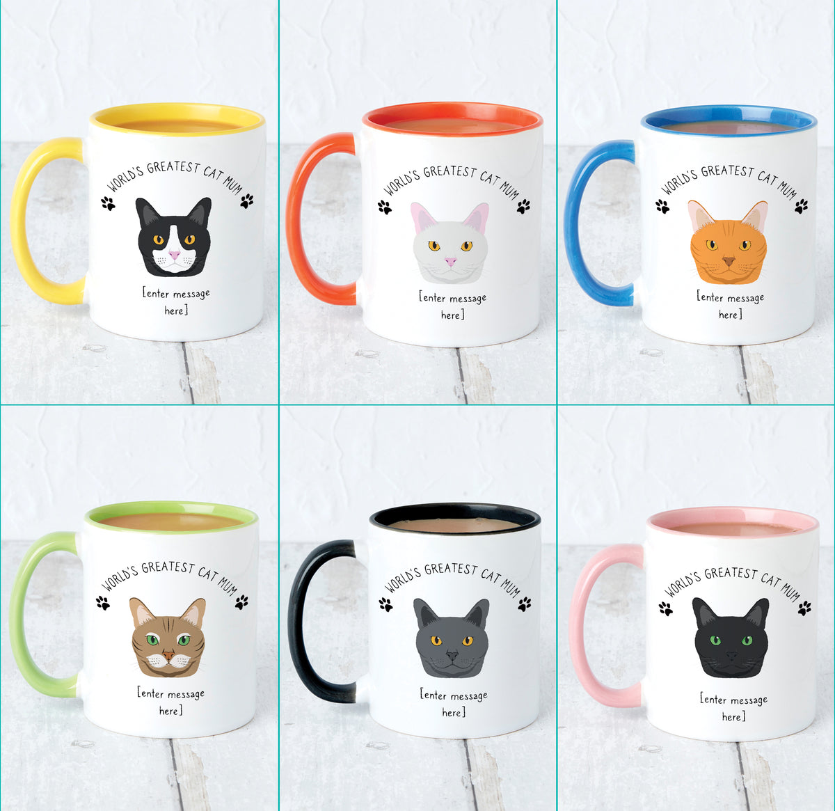 Personalised 'Worlds Best Cat Mum' Cat Breed Mug