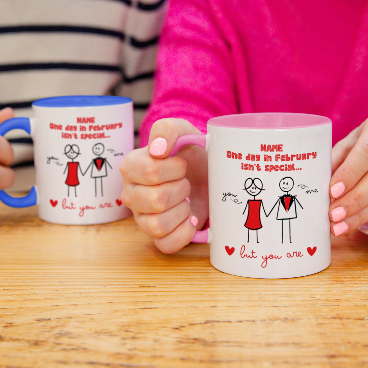 Personalised Valentines His & Hers Mug