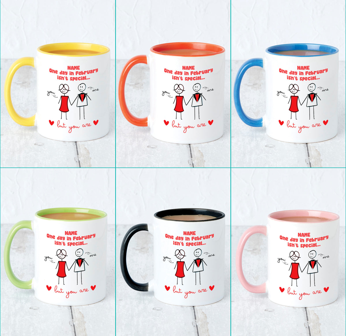 Personalised Valentines His & Hers Mug