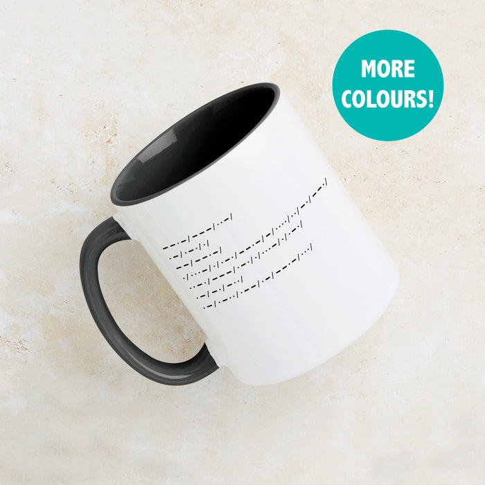 Morse Code Personalised Message Ceramic Mug