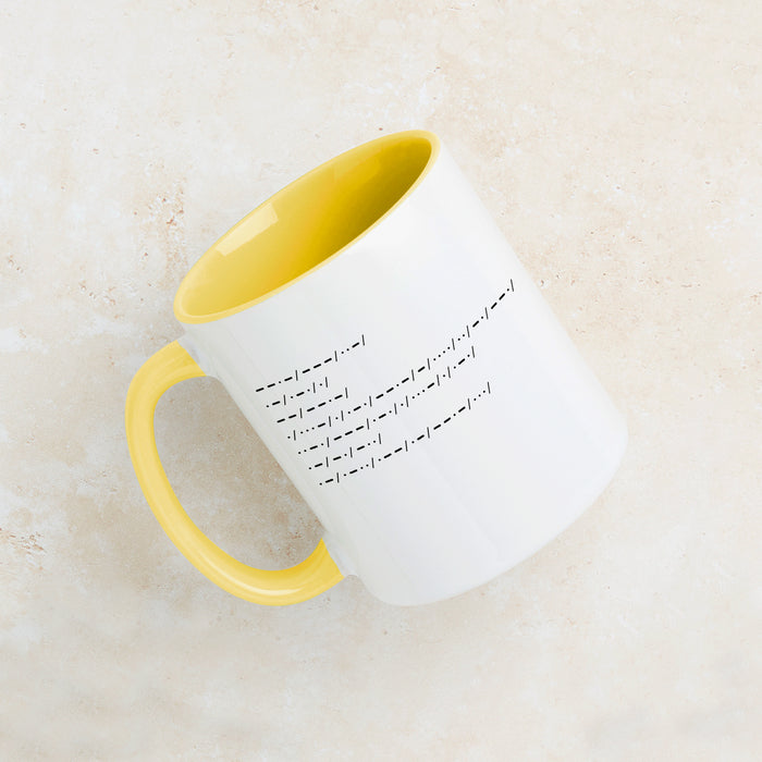 Morse Code Personalised Message Ceramic Mug