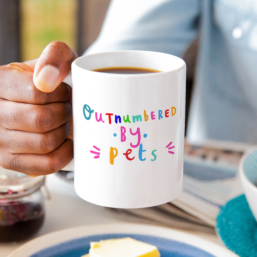 'Outnumbered By Pets Mug