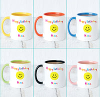 Smiley Face Birthday Celebration Mug