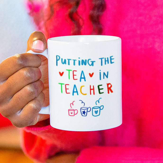 Putting The Tea In Teacher' Mug