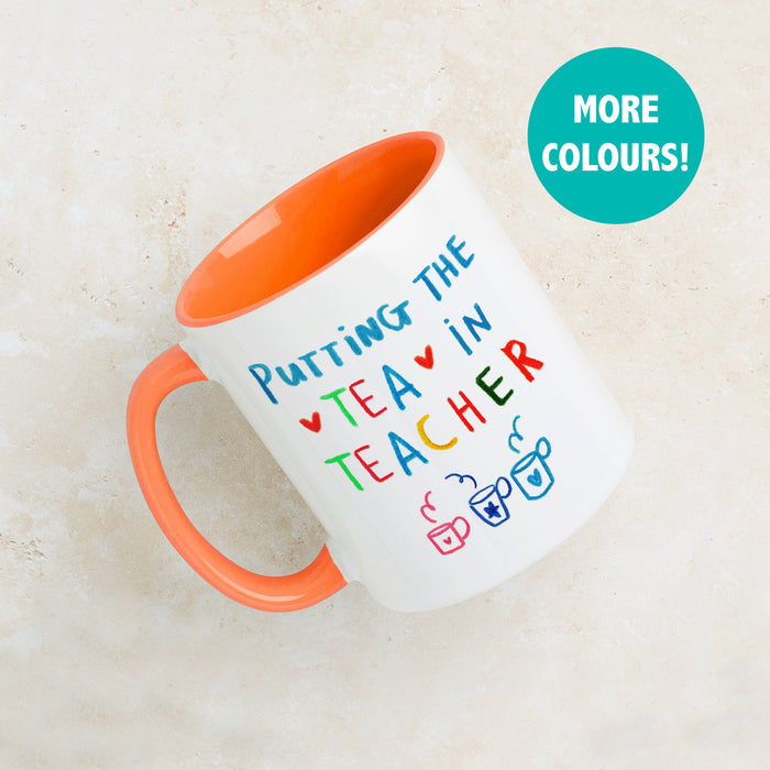 Putting The Tea In Teacher' Mug