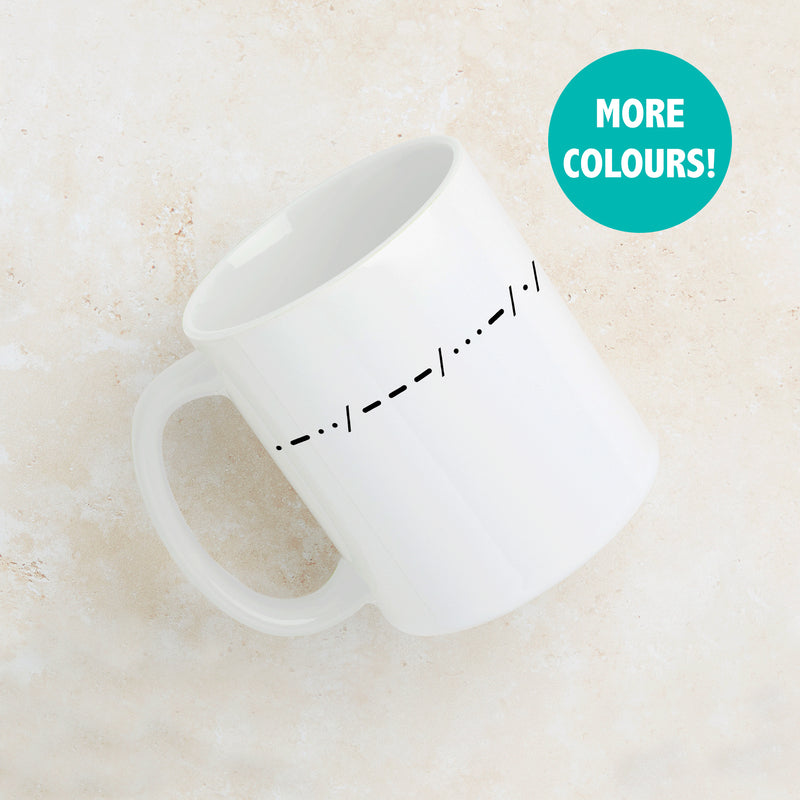 Morse Code "love" Ceramic Mug