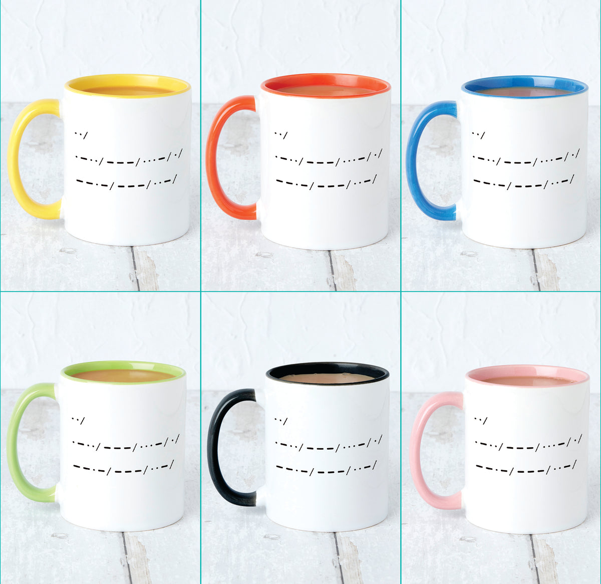 I Love You' Morse Code Ceramic Mug