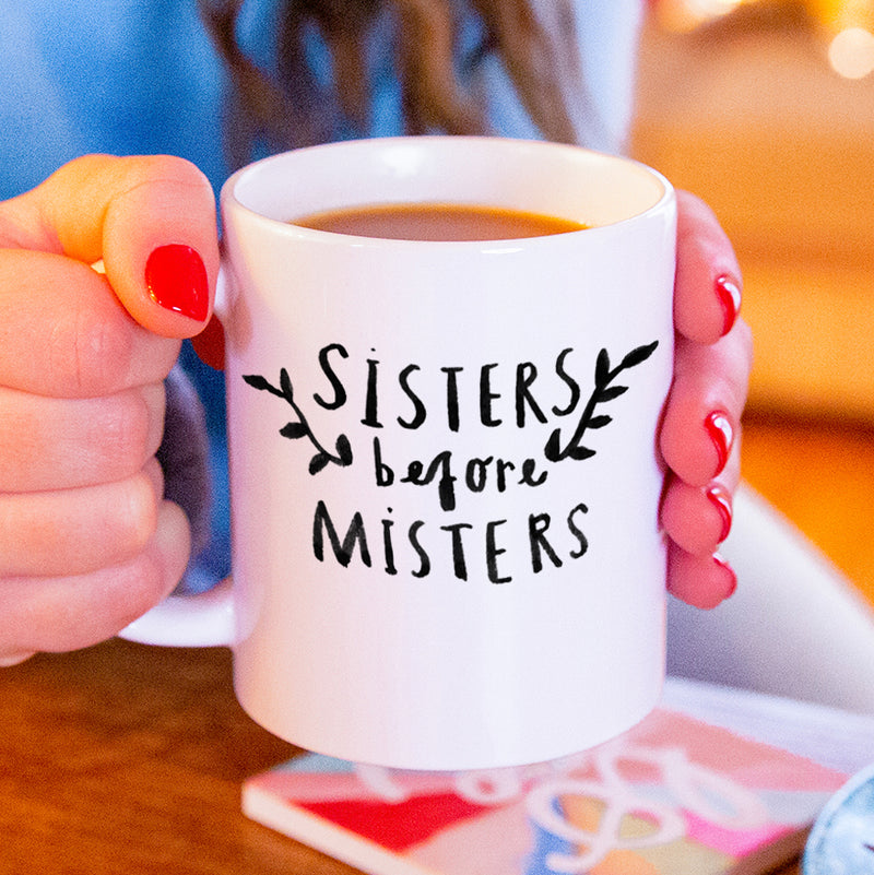 Sisters Before Misters Illustration Friendship Mug