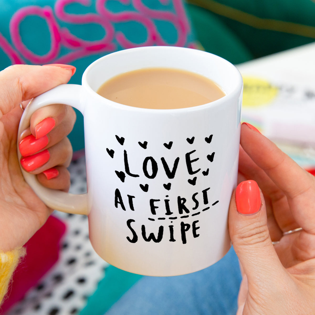 Love At First Swipe Online Dating Mug