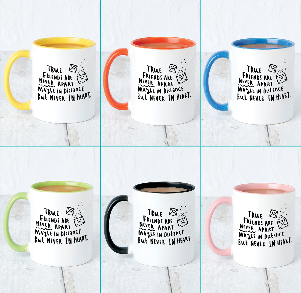 'True Friends Are Never Apart' Friendship Mug