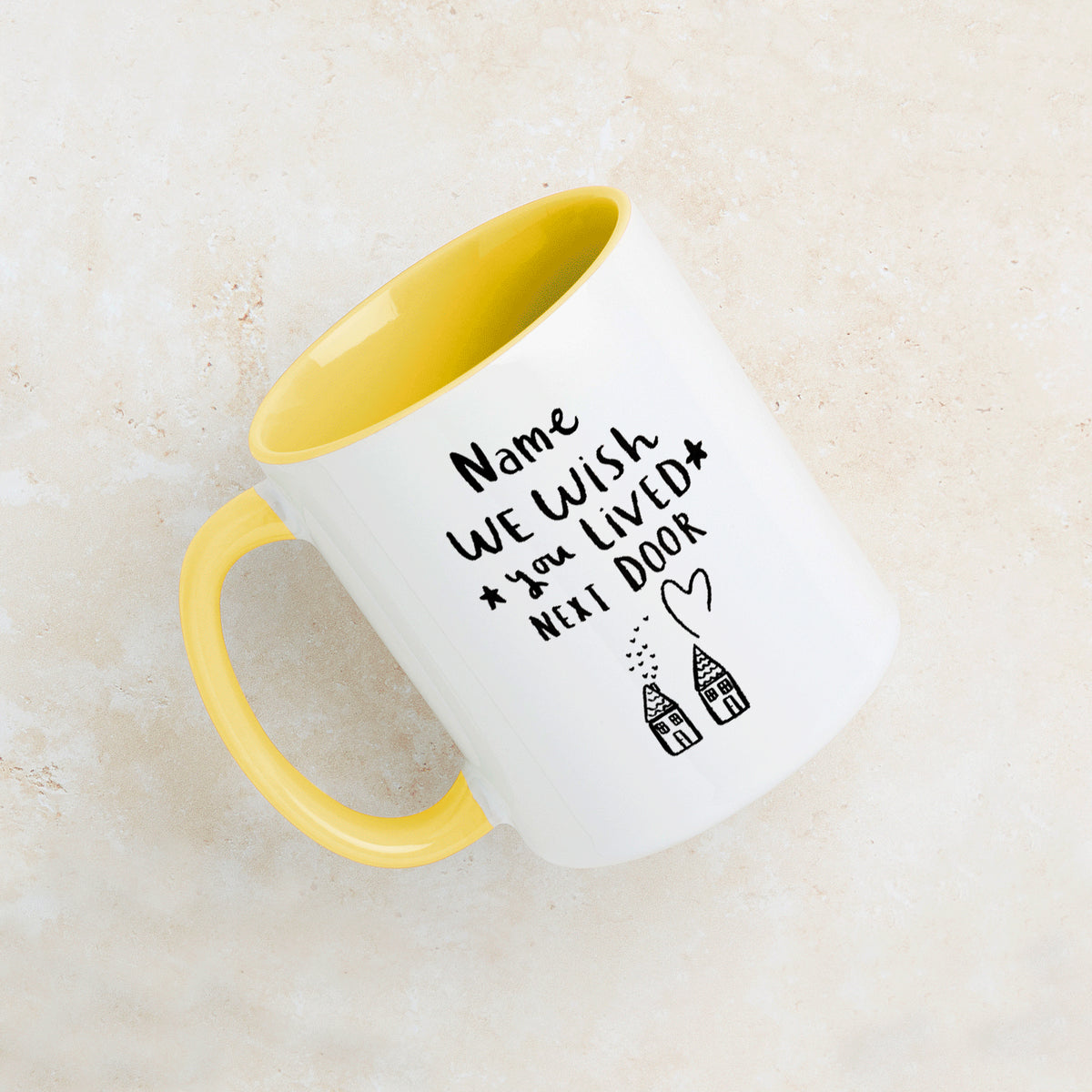 Personalised 'We Wish You Lived Next Door' Mug